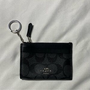 Black coach mini essentials ID wallet